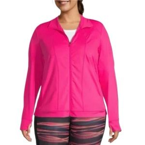 Xersion Women’s Plus Size Pink Moisture Wicking Lightweight Softshell Jacket 2X